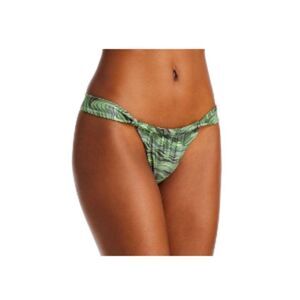 Cult Gaia Manon Printed Bikini Bottom Green Large NWT